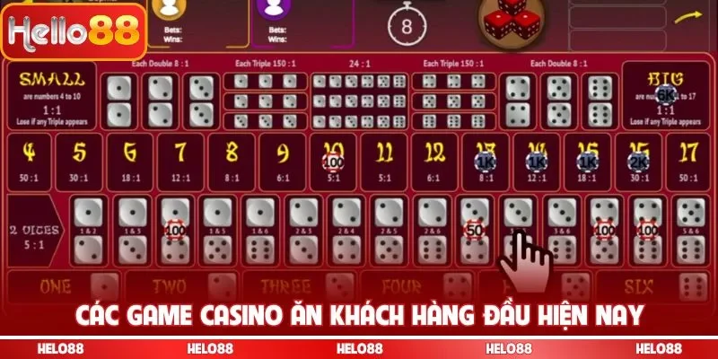 Tổng hợp các game casino ăn khách hàng đầu hiện nay
